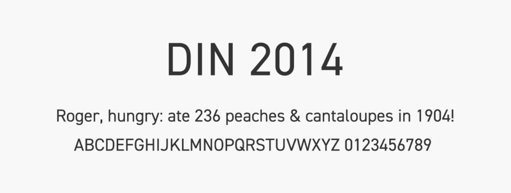adobefont「DIN 2014」の画像