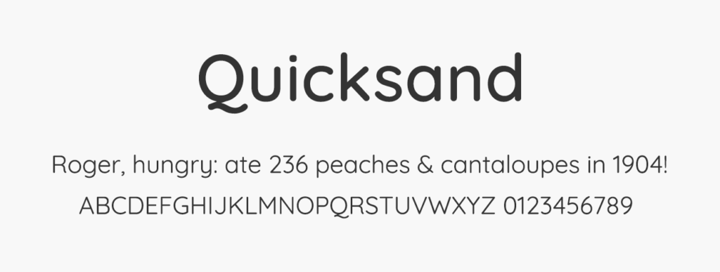 adobefont「Quicksand」の画像