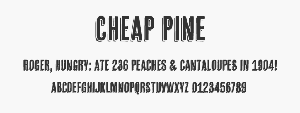 adobefont「Cheap Pine」の画像