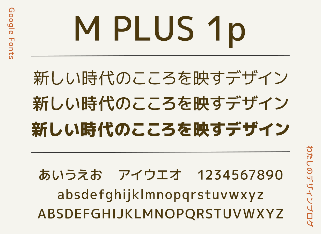 M PLUS 1p(GoogleFonts)の画像