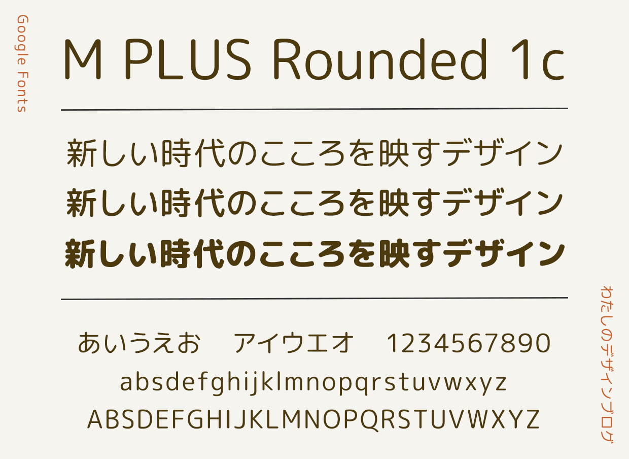 M PLUS Rounded 1c(GoogleFonts)の画像