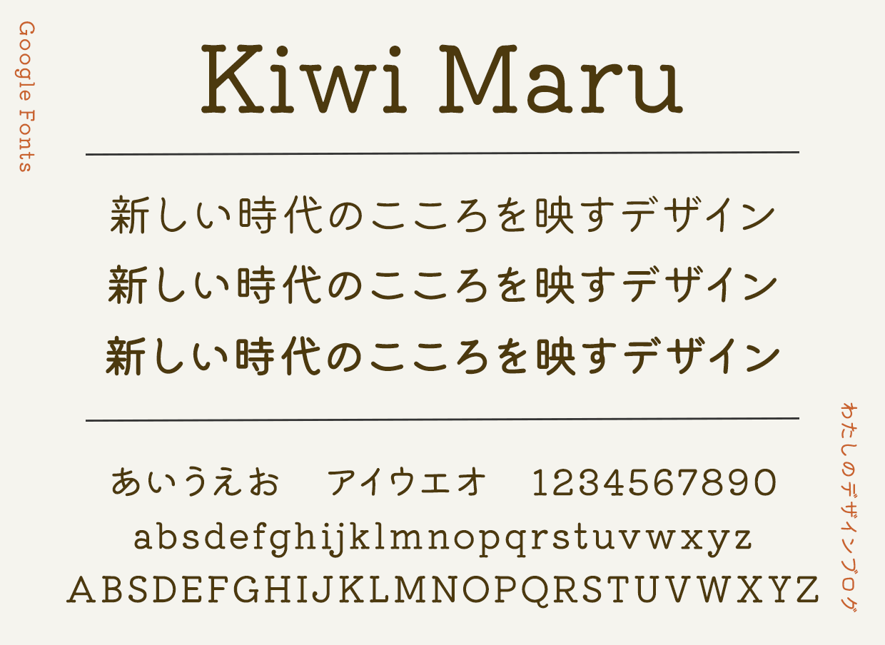 Kiwi Maru(GoogleFonts)の画像