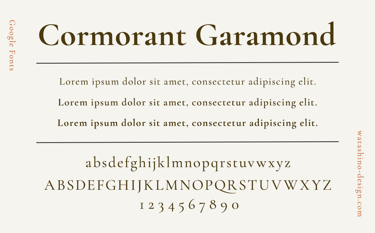 GoogleFontsのCormorant Garamondの画像