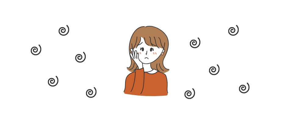 悩む自分のイラスト